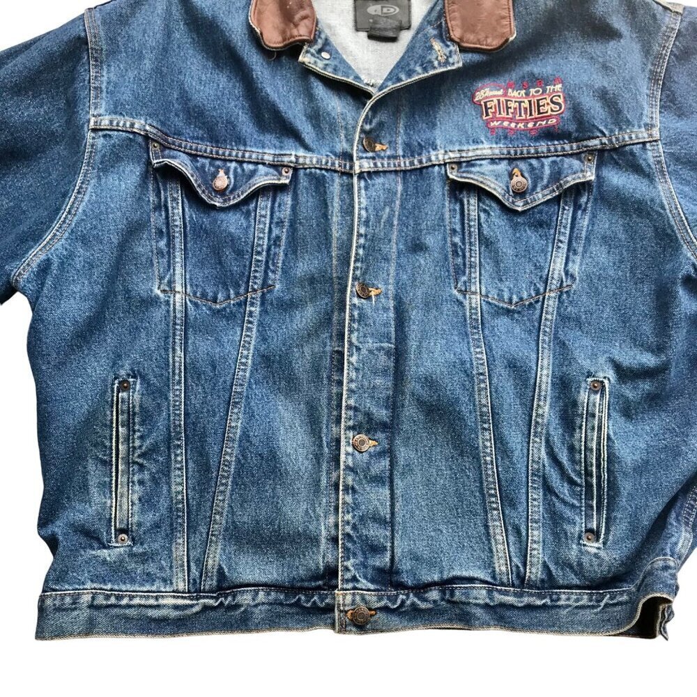 Vintage 2001 MSRA Back to the Fifties Jean Jacket Men's Size XXXL 50's - Picture 6 of 11